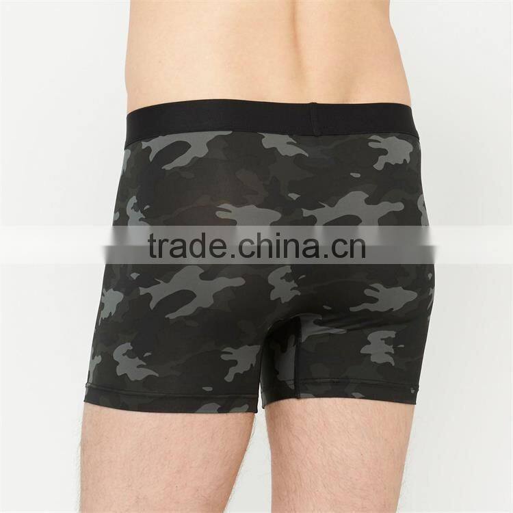 Custom mens camo printed boxer briefs