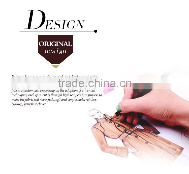 2015 HOYUGO latest printed blouse designs, model loose blouse, lao silk blouse wholesale manufacturer in China.