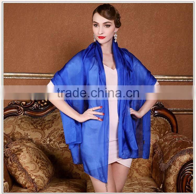 best-selling chinese solid white blue purple pink pure 100% silk long scarf