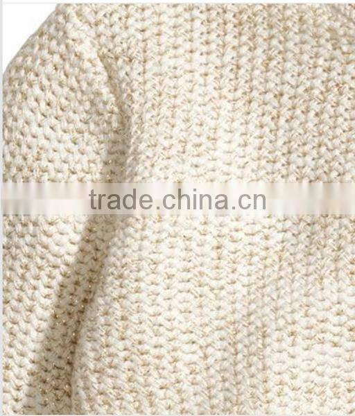 2014 Glittery threads mesh applique pattern girls cardigan sweater