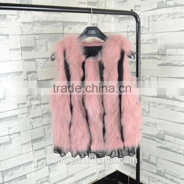 real natural genuine rabbit fur with lamb fur vest women winterMongolia Sheep FuMongolia Sheep Fur coat