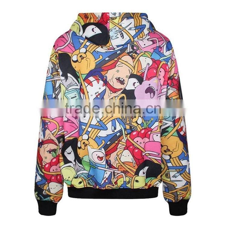 100% Polyester Cheap Wholesale 3D Sublimation Graphic Pullover Oversized Hoodie