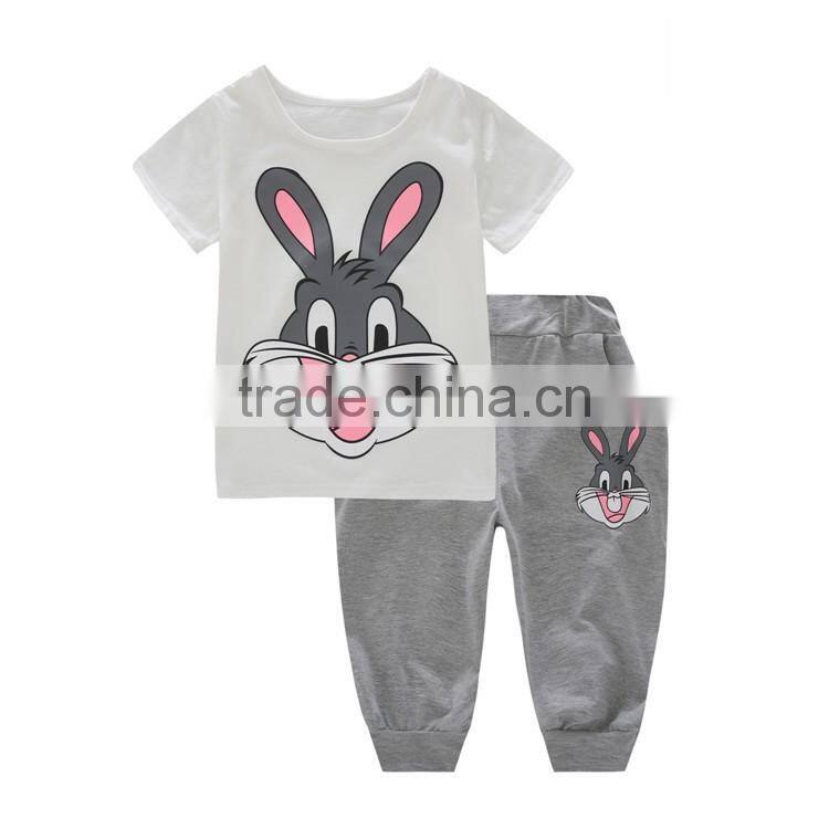 custom casual girls summer clothing sets kids clothes hot sale children clothes kids carton children clothing set