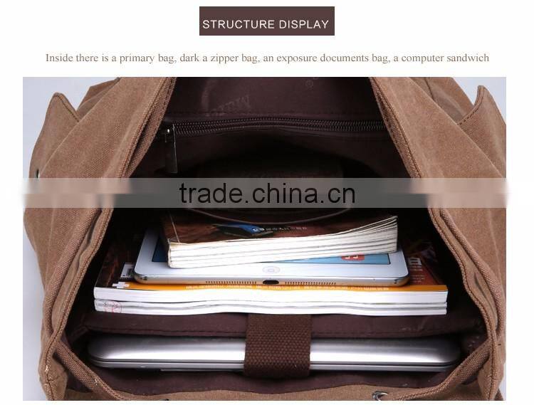 Custom Canvas school Backpack Bag