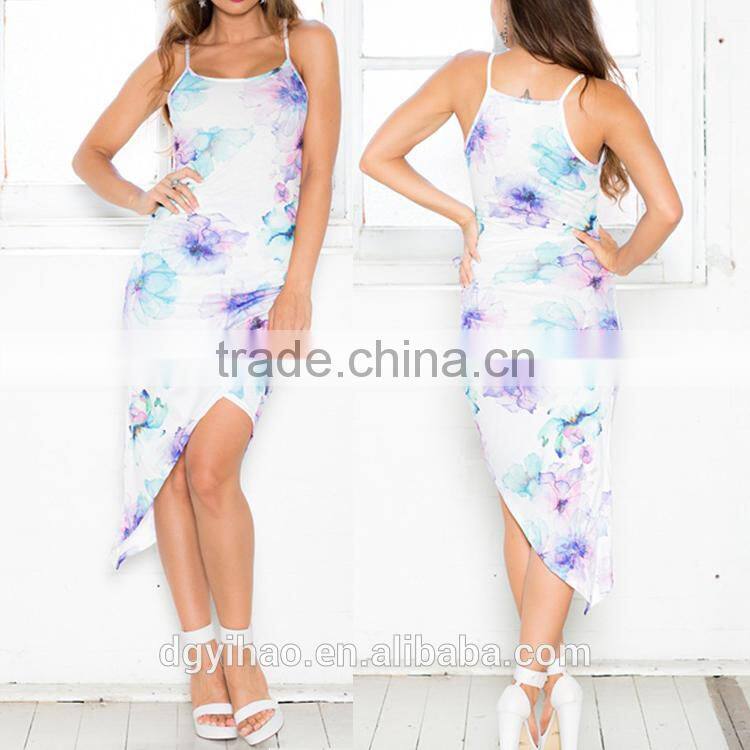 Dongguan Yihao 2015 Floral Print Summer Dress Fashion Alibaba Print Dress With Summer