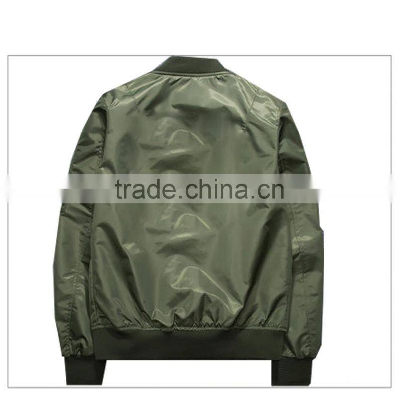Polyester Spandex Jacket Green Army Jacket Bomber Jacket Man