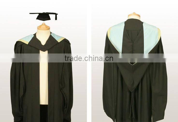 black elegant comfortable graduation robe design , 2014 new style graduation robe offered for graduates