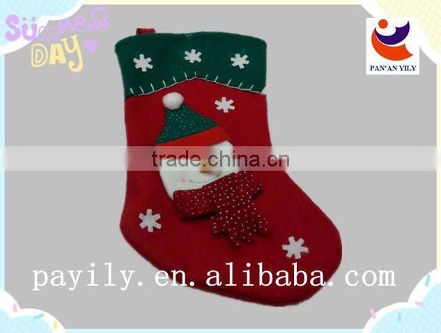 fashion Santa pattern non-woven wholesale christmas stockings