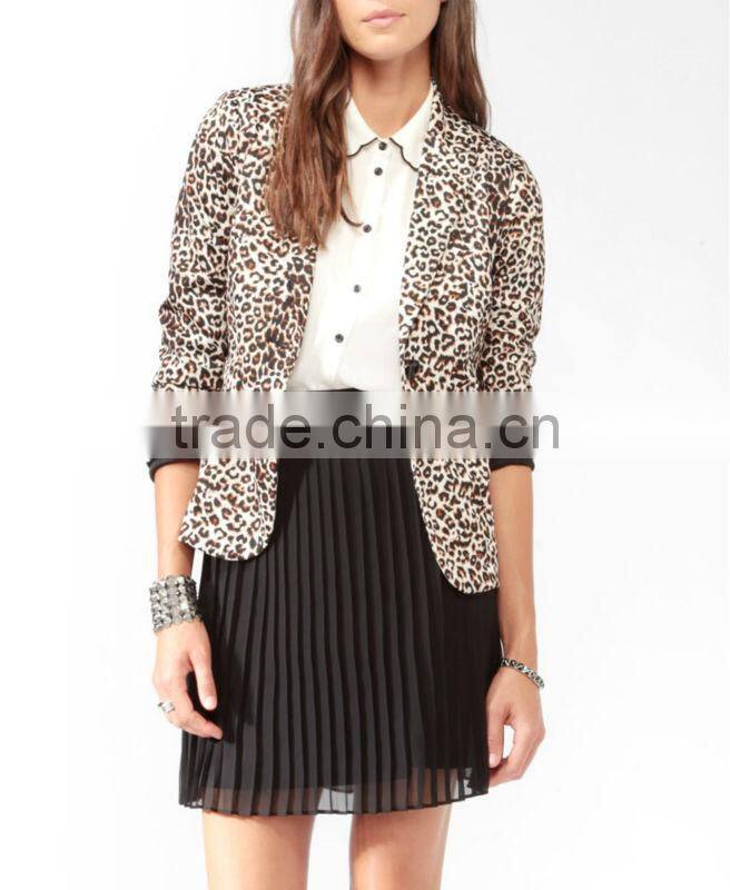Animal Print Woven Blazer