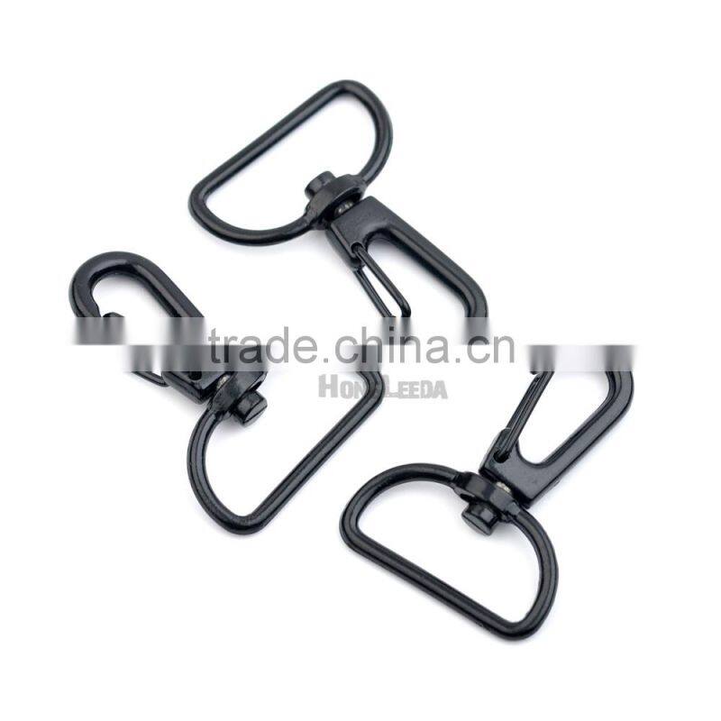 25mm/20mm 1&0.75 inch Matt Black enamel Alloy Swivel Clasps Snap Key Hooks DIY Key Chain Ring HK-022