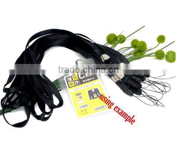 Custom 10 Black Neck Strap Lanyard With Pvc Card Holder