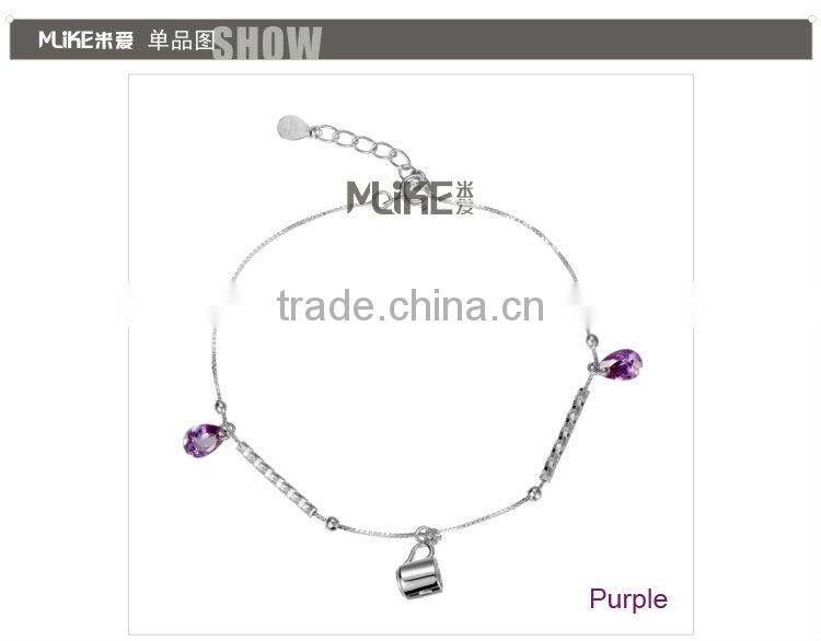 Cup 925 silver bracelet with Crystal M3010
