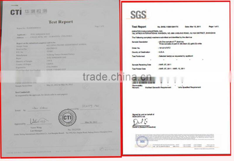 Promotional plush red heart keychain