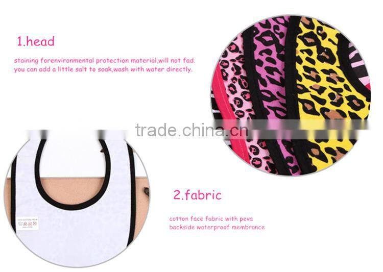 doule layer design cartoon printed hot sale baby bibs waterproof