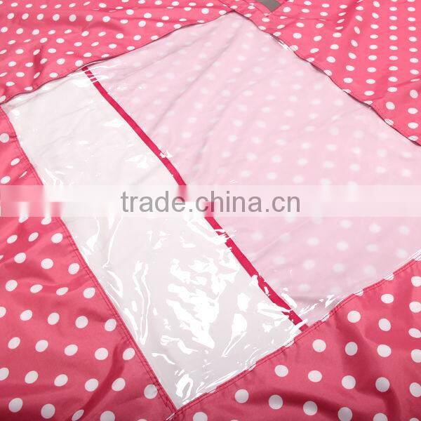 Good quality folding polka dot raincoat