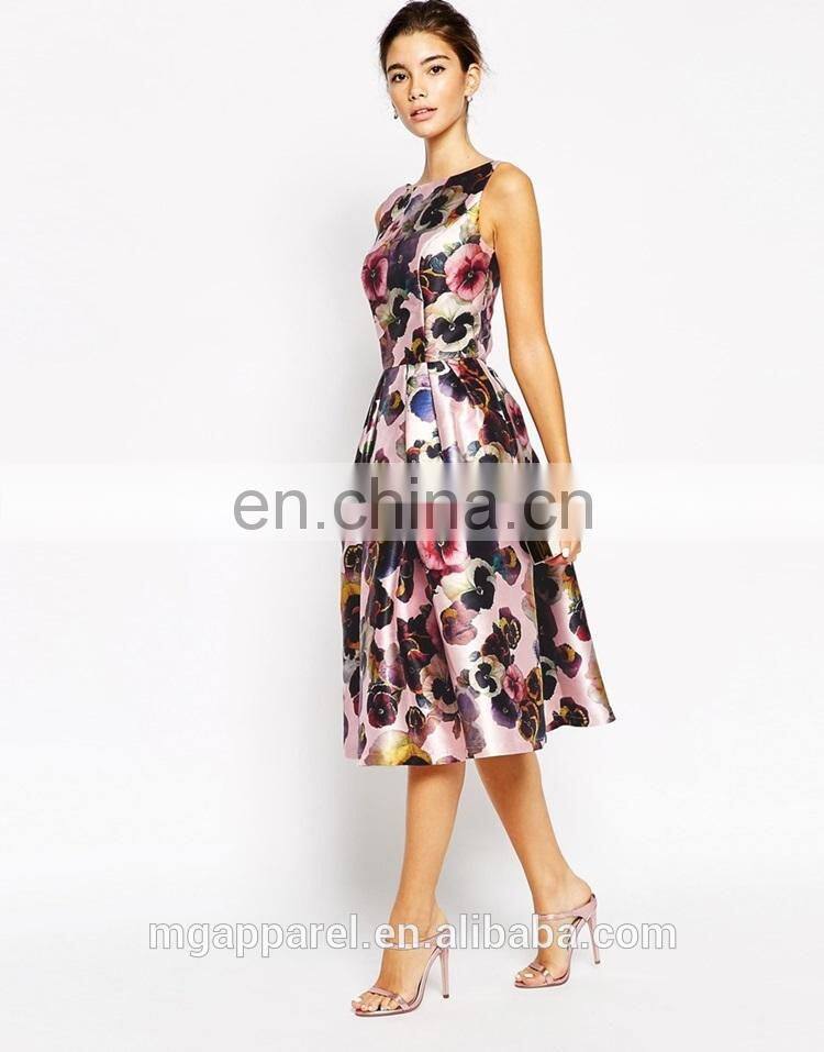 Wholesale Allover Full Floral Print Short Prom Dresses 2016