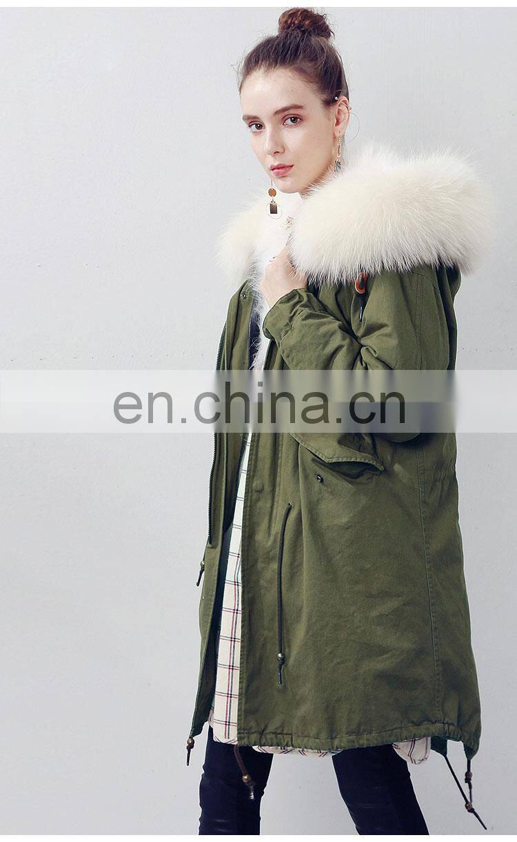 Black Parka London Style Parka Womens Colorful Fox Fur Lined Winter Parka for Girls
