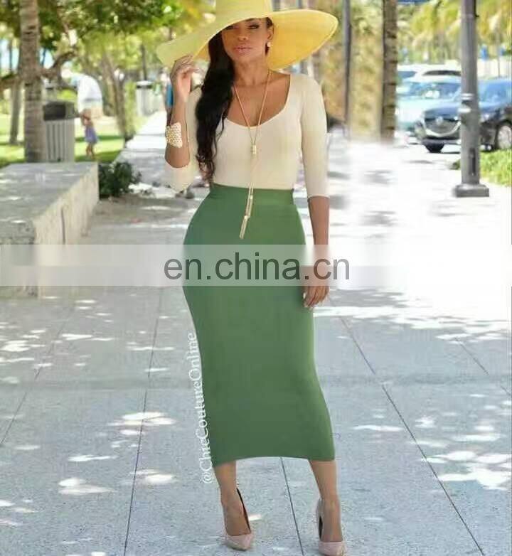 2017 new more color midi bandage dress tight pencil skirt for OL ladies wholesale