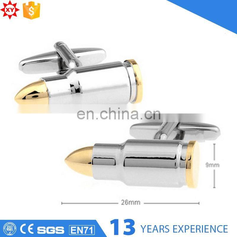 Customized bullet metal cufflinks