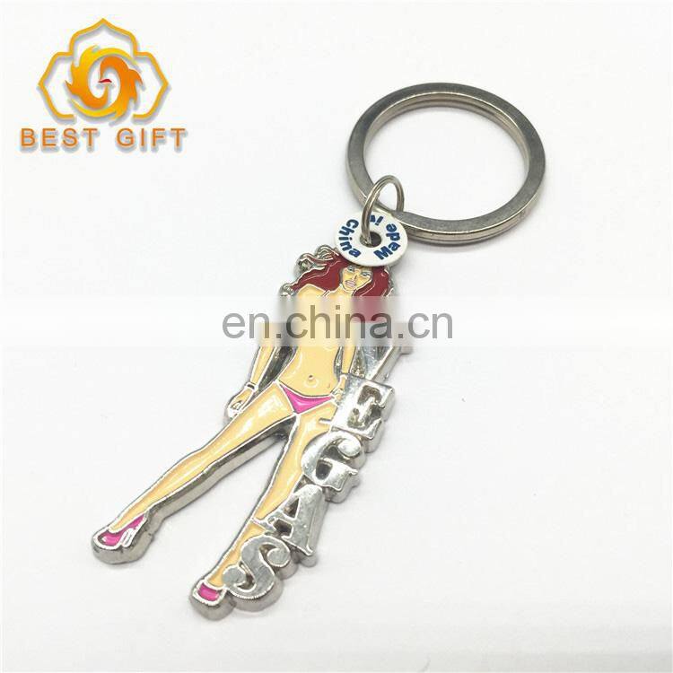 Sex Girl Plating Custom Color Zinc Alloy Keychain For Gift