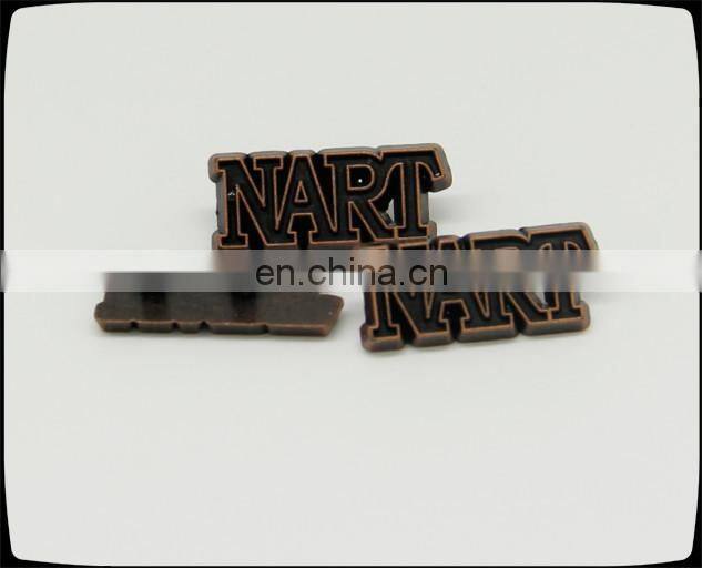 high quality matt gold garment metal label for jeans jacket and hand bags