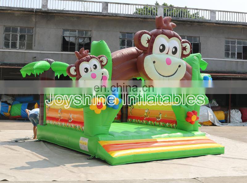 Childhood Inflatable Monkey Jumper Bouncer Kids Children Outdoor Jumping Zoo Bouncy Castle For Sale