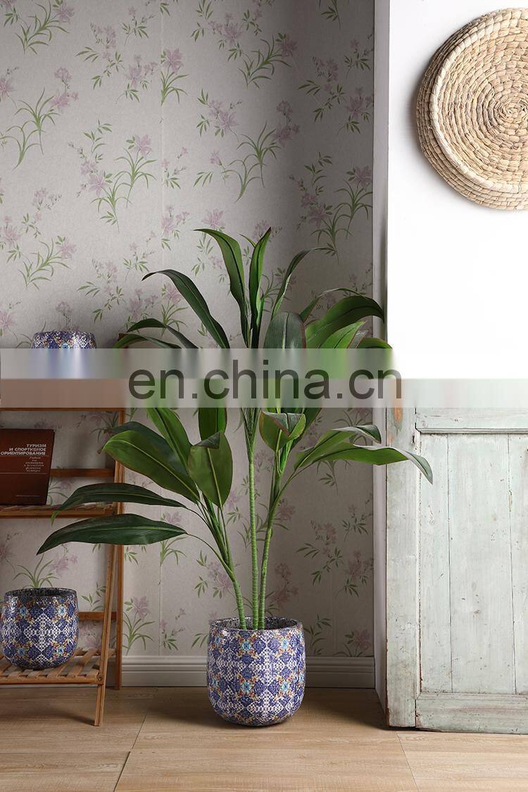 European art ceramic planter custom garden indoor outdoor large fancy vintage purple flower pots for home decor