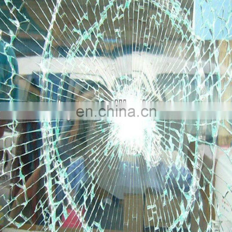 bullet proof tempered glass for bank doors and wall