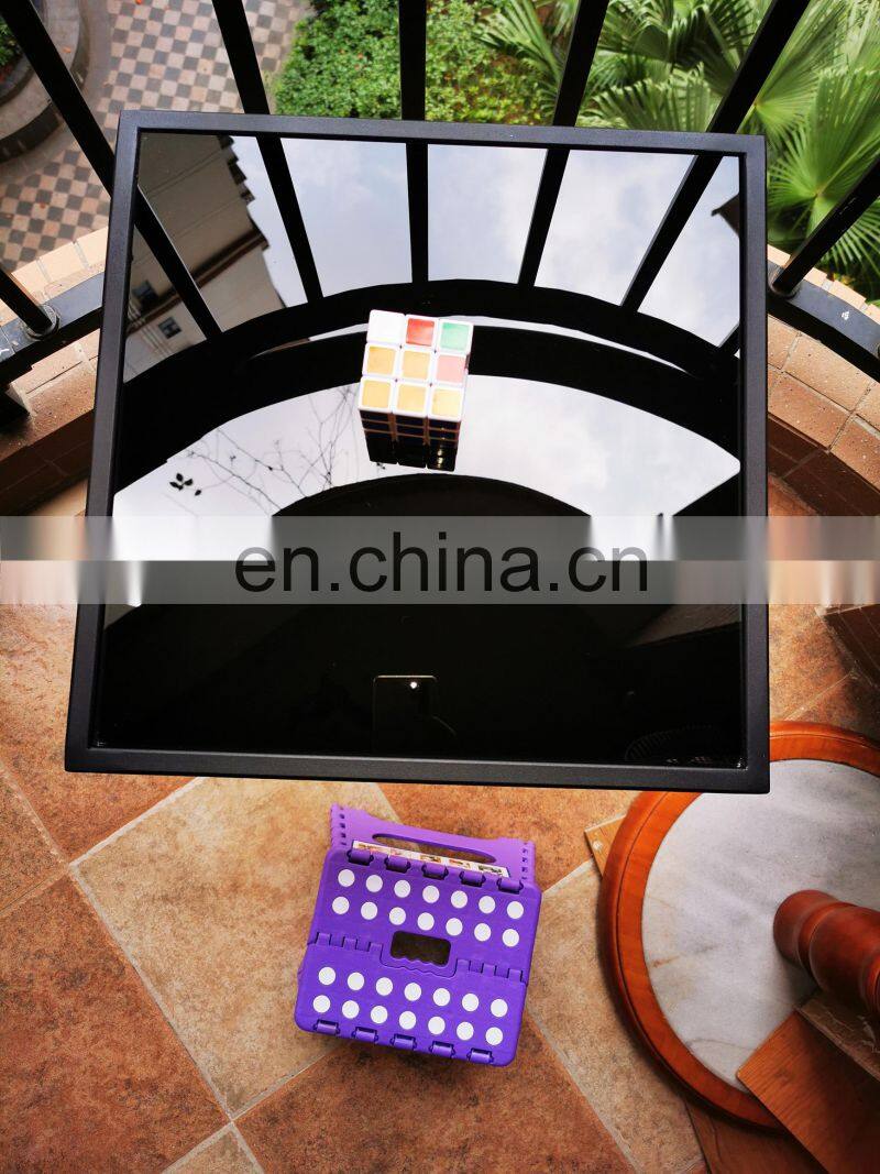 HOT Sell living room table America style sofa side table metal table with glass top