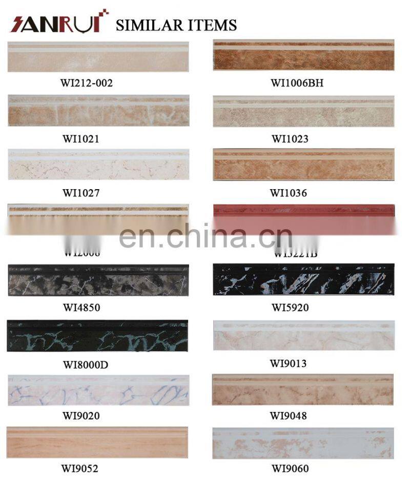 China suppliers wood effect ceramic skirting tile for sale