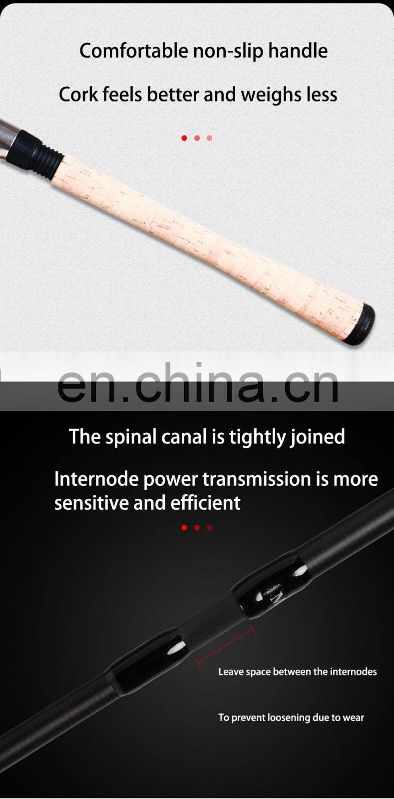 Guangwei custom fishing rod 2.1m 2.4m carbon fiber salt water fishing rod reel kit