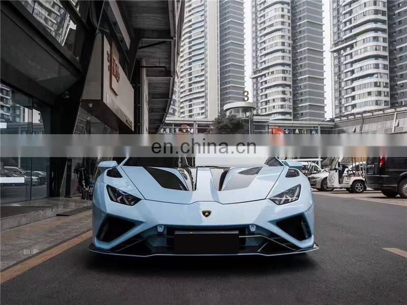 Runde Dry Carbon Fiber Kits For Lamborghini Huracan 580 610 EVO Upgrade Paktechz Body Kit Hood Front Rear Lip Fender Spoiler