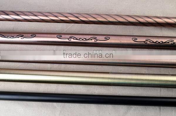 Modern style finial curtain rod set with ellipse shape finial decorative