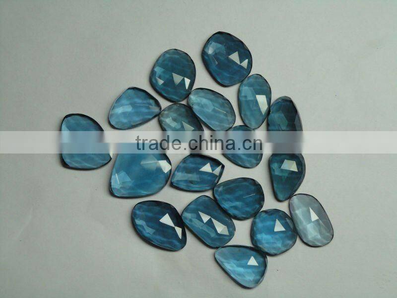 Checker board London blue topaz