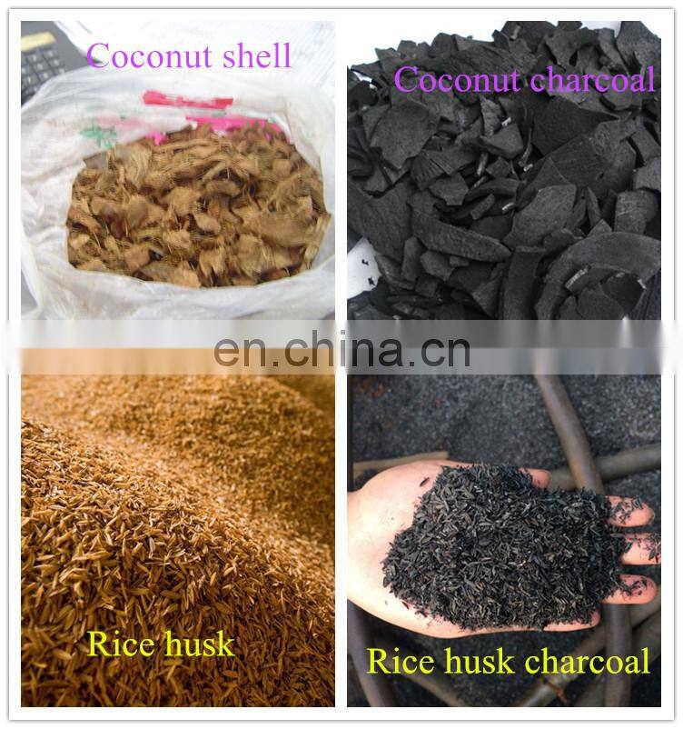 Internal combustion type Continuous rotary charcoal biochar kiln for making bbq