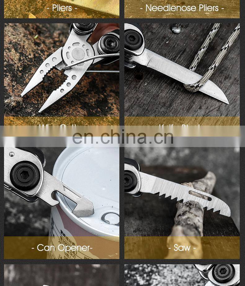 Multitool Fold the Pliers15 in 1 Portable Pocket Multifunctional Multi Tool with Pliers Knife for Outdoor Survival Camping