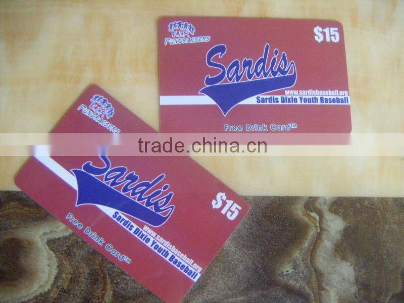 promotional pvc barcode card with 128 code