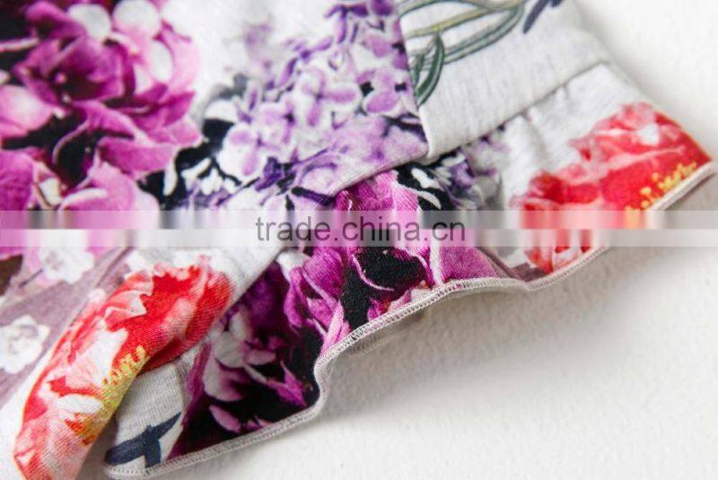 babysuit with all over printing, 95% cotton 5% spandex baby romper