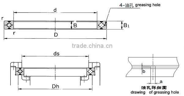 Long life High Precision Cross Roller Bearings RA-C Series