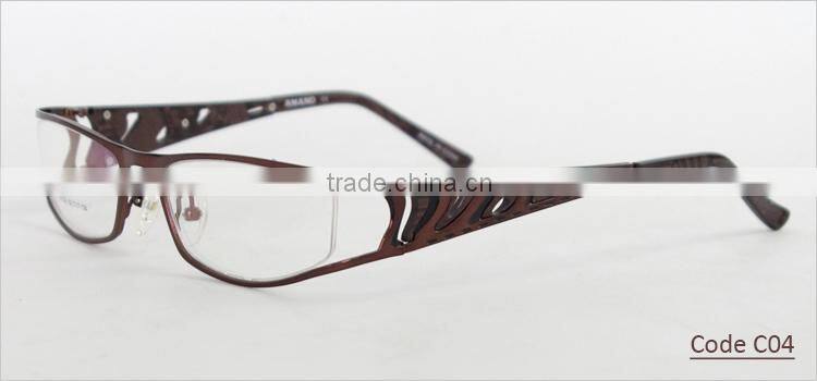 Full-rim with wide temple hot sale fashion metal clear lens glasses frame