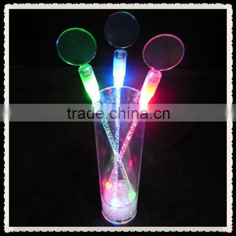 2015 fashion battery hot selling colorful walking stick with flashlight