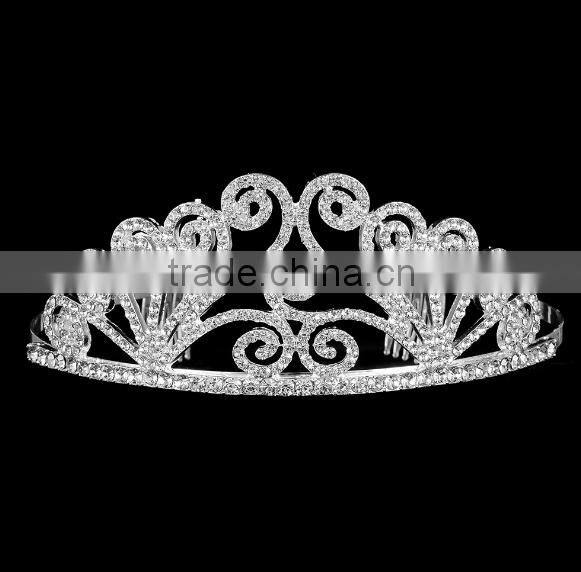 Latest Cute Crystal Girl Crown Headband Tiara Thin Headband Glitter Crown