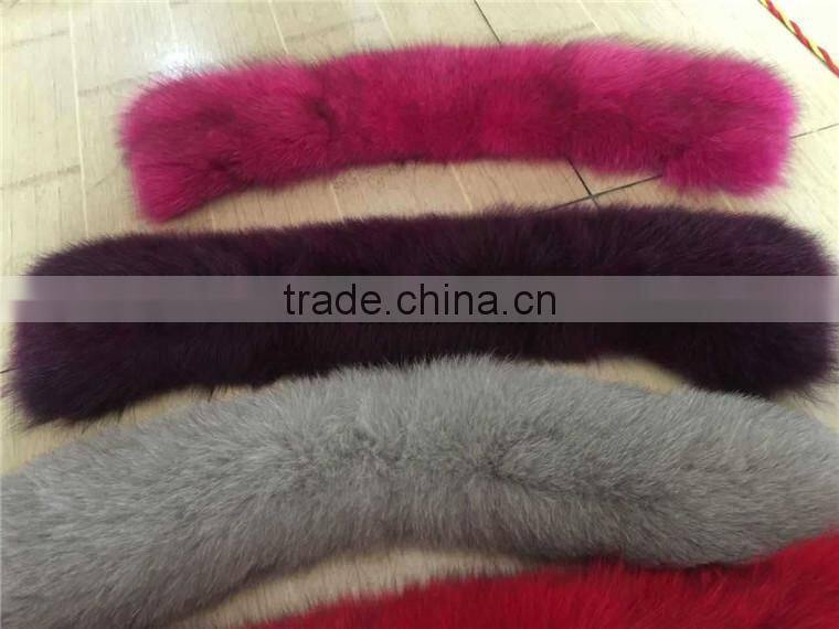 Dyed Fox Fur Stripe Autumn Winter Clothes Raw Material