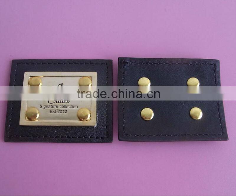 customized antique silver plate metal plate handbag plate