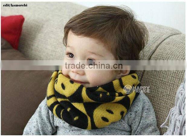 Knitted Mohair Smile Loop Kids Winter Scarf