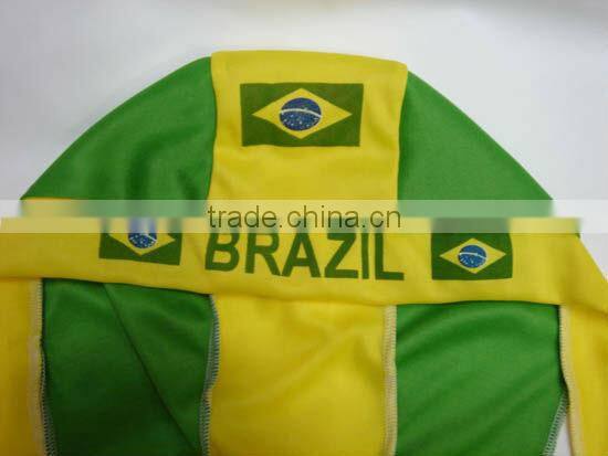 Sport fans different country flag head tie scarf, promotional gife cap,newest hot sell head tie scarf