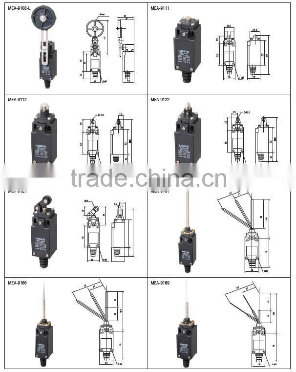 double contact NO/NC contacts limit switch MEA limit switch ip65
