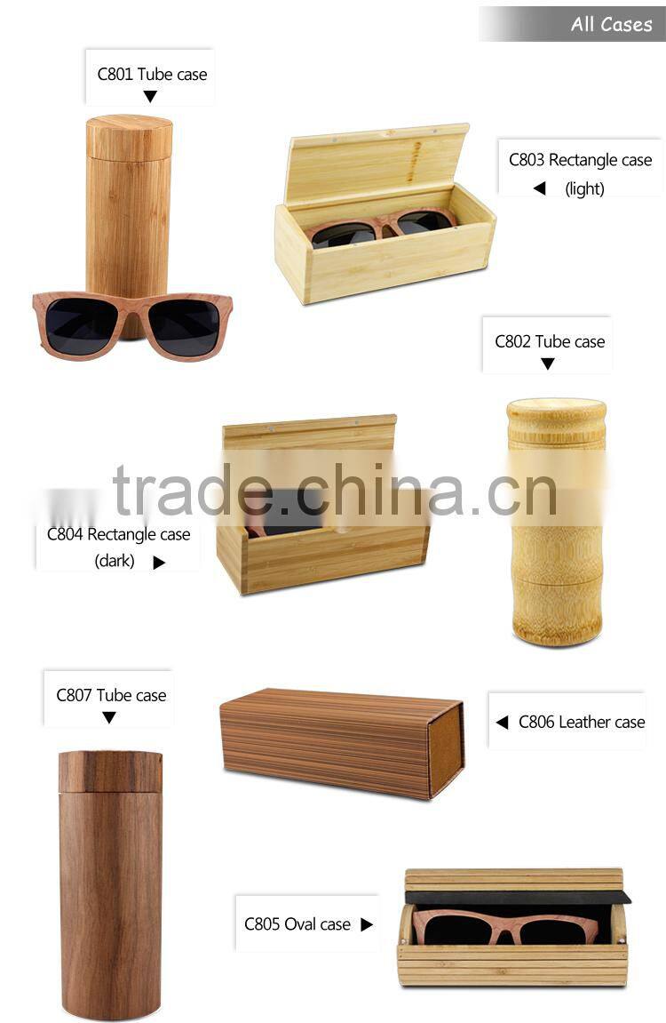 Natural Bamboo Sunglasses Personalized Wooden Glasses Eye Glasses Case With Customized logo