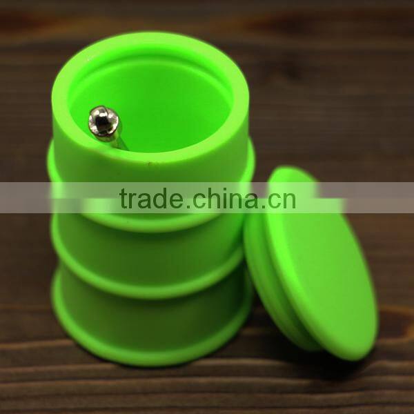 Customized silicone non-stick container 26ml concentrate oil silicone wax barrel drum silicone weed jar