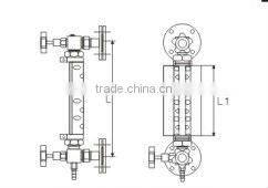 HG-5 glass tube water/liquid level gauge,meter